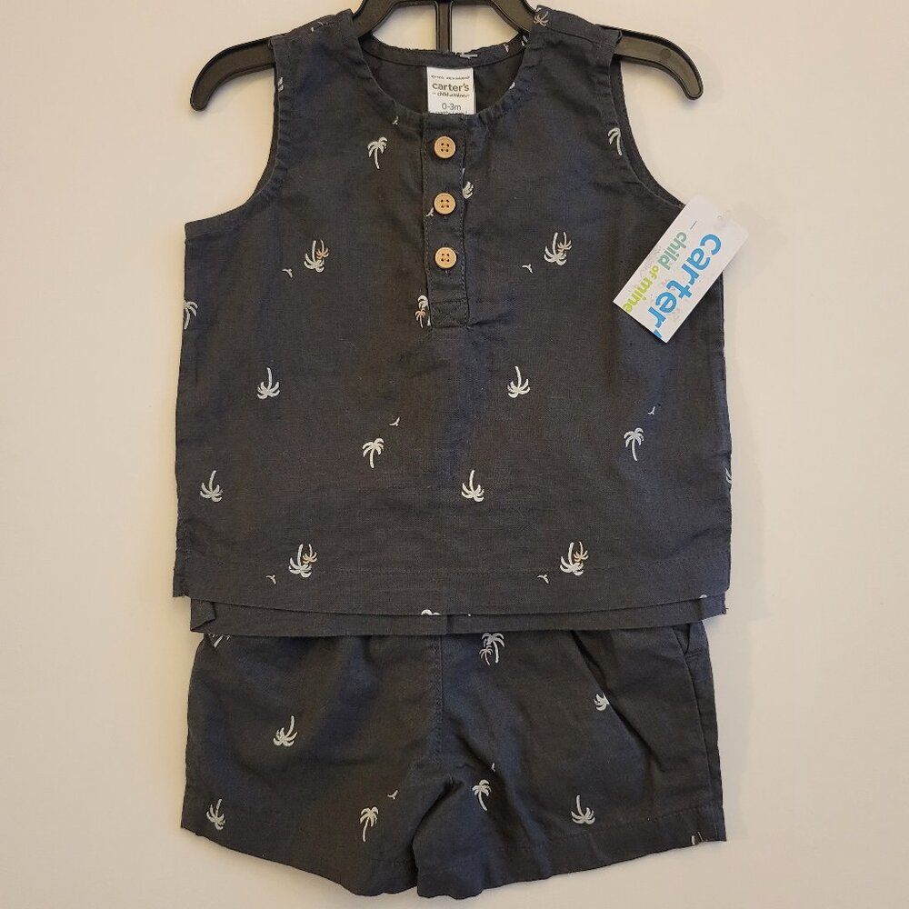 NEW Carter's Child of Mine 2 Piece Outfit - Boys Size 0-3 months